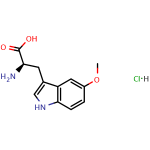 Chemical structure of 5-Methoxy-D-tryptophan hydrochloride , AChemBlock W159152