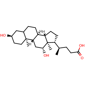 Chemical structure of 3alpha,12beta-Dihydroxycholanoic acid , CAS 570-62-7, AChemBlock W159174