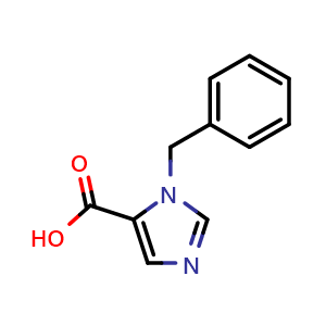 Chemical structure of 1-Benzyl-1H-imidazole-5-carboxylic acid , CAS 5317-07-7, AChemBlock W159251