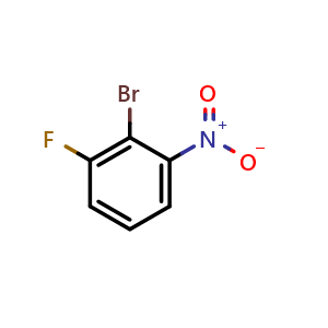 Chemical structure of 2-Bromo-3-fluoronitrobenzene , CAS 59255-94-6, AChemBlock W159299