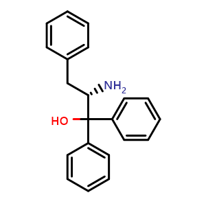 Chemical structure of (S)-2-Amino-1,1,3-triphenylpropan-1-ol , CAS 79868-78-3, AChemBlock W159367