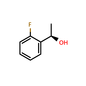 Chemical structure of (R)-1-(2-Fluorophenyl)ethanol , CAS 162427-79-4, AChemBlock W159369