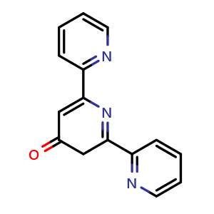 Chemical structure of 2,6-Bis(pyridin-2-yl)-4-pyridone , CAS 128143-88-4, AChemBlock W159370