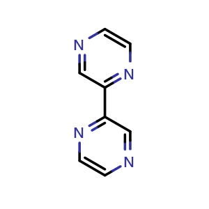 Chemical structure of 2,2'-Bipyrazyl , CAS 10199-00-5, AChemBlock W159396