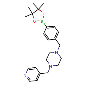 1-(Pyridin-4-ylmethyl)-4-(4-(4,4,5,5-tetramethyl-1,3,2-dioxaborolan-2-yl)benzyl)piperazine