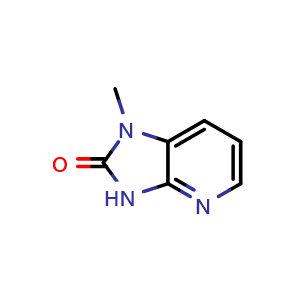 Chemical structure of 1-Methyl-1H-imidazo[4,5-b]pyridin-2(3H)-one , CAS 50339-06-5, AChemBlock W159403