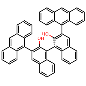 Chemical structure of (R)-3,3'-Di-9-anthracenyl-1,1'-bi-2-naphthol , CAS 361342-49-6, AChemBlock W159405