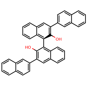 Chemical structure of (S)-[2,3':1',1'':3'',2'''-Quaternaphthalene]-2',2''-diol , CAS 863659-89-6, AChemBlock W159423