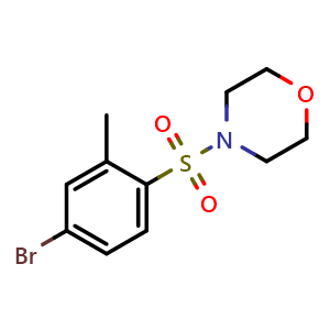 Chemical structure of 4-((4-Bromo-2-methylphenyl)sulfonyl)morpholine , CAS 313250-75-8, AChemBlock W159425