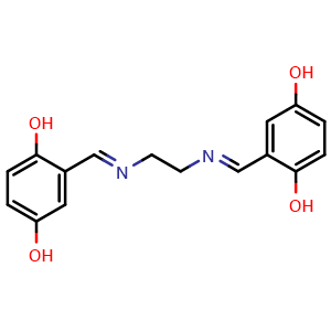 Chemical structure of N,N'-Bis(5-hydroxysalicylidene)ethylenediamine , CAS 124061-43-4, AChemBlock W159430