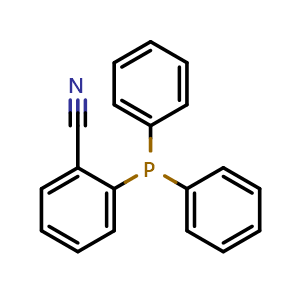 Chemical structure of (2-Cyanophenyl)diphenylphosphine , CAS 34825-99-5, AChemBlock W159433