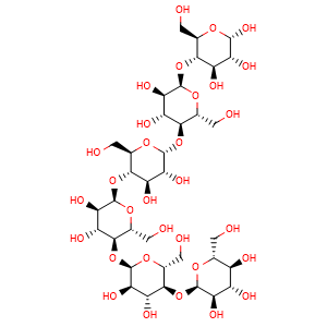 Chemical structure of Maltohexaose , CAS 34620-77-4, AChemBlock W159435