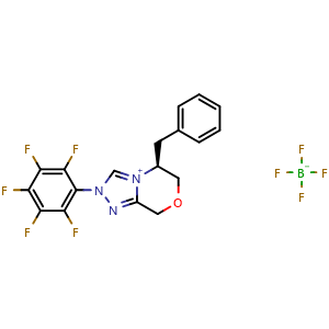 (5S)-5,6-DIHYDRO-2-(2,3,4,5,6-PENTAFLUOROPHENYL)-5-(PHENYLMETHYL)-8H-1,2,4-TRIAZOLO[3,4-C][1,4]OXAZINIUM TETRAFLUOROBORATE