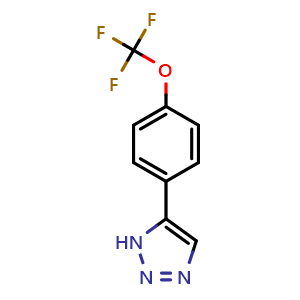 Chemical structure of 5-(4-(Trifluoromethoxy)phenyl)-1H-1,2,3-triazole , CAS 1312782-54-9, AChemBlock W159498