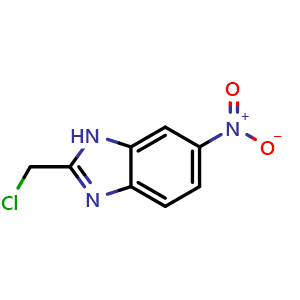 Chemical structure of 2-(Chloromethyl)-6-nitro-1H-benzo[d]imidazole , CAS 14625-39-9, AChemBlock W159546