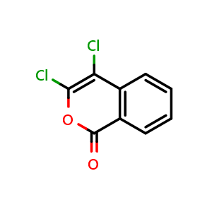 Chemical structure of 3,4-Dichloroisocoumarin , CAS 51050-59-0, AChemBlock W159563