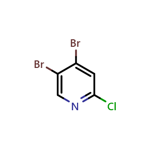 Chemical structure of 4,5-Dibromo-2-chloropyridine , CAS 1807166-31-9, AChemBlock W159727