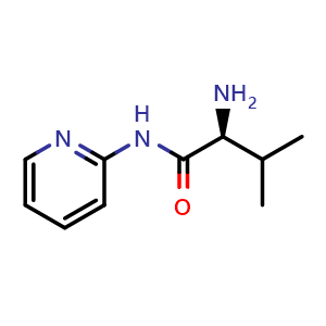 Chemical structure of (2S)-2-Amino-3-methyl-N-2-pyridinylbutanamide , CAS 167261-43-0, AChemBlock W159737