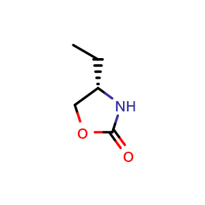 Chemical structure of (S)-4-Ethyloxazolidin-2-one , CAS 13896-06-5, AChemBlock W159765