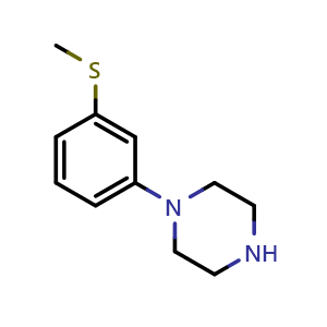 Chemical structure of 1-(3-(Methylthio)phenyl)piperazine , CAS 76002-51-2, AChemBlock W159789