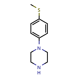 Chemical structure of 1-(4-(Methylthio)phenyl)piperazine , CAS 80835-30-9, AChemBlock W159790