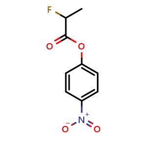 Chemical structure of 4-Nitrophenyl 2-fluoropropanoate , CAS 178181-33-4, AChemBlock W159799