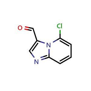 Chemical structure of 5-Chloroimidazo[1,2-a]pyridine-3-carbaldehyde , CAS 198895-50-0, AChemBlock W159816