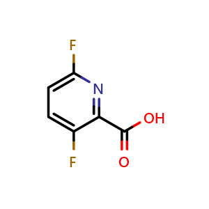 Chemical structure of 3,6-Difluoropicolinic acid , CAS 851386-45-3, AChemBlock W159827