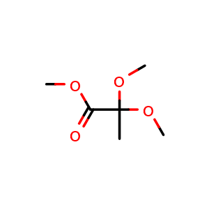 Chemical structure of Methyl 2,2-dimethoxypropanoate , CAS 10076-48-9, AChemBlock W159839