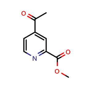 Chemical structure of Methyl 4-acetylpicolinate , CAS 934016-09-8, AChemBlock W159854