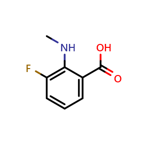 Chemical structure of 3-Fluoro-2-(methylamino)benzoic acid , CAS 1250921-20-0, AChemBlock W159866