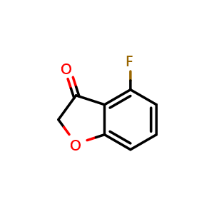 Chemical structure of 4-Fluorobenzofuran-3(2H)-one , CAS 911826-36-3, AChemBlock W159869