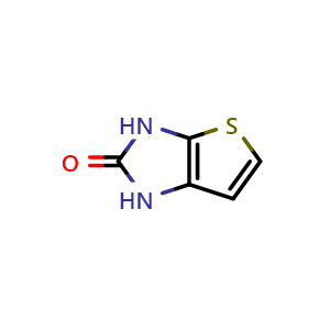 Chemical structure of 1,3-Dihydro-2H-thieno[2,3-d]imidazol-2-one , CAS 71309-43-8, AChemBlock W159874