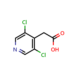 Chemical structure of 2-(3,5-Dichloropyridin-4-yl)acetic acid , CAS 227781-56-8, AChemBlock W159878