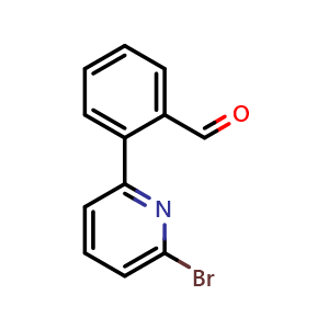 Chemical structure of 2-(6-Bromopyridin-2-yl)benzaldehyde , CAS 914349-51-2, AChemBlock W159901