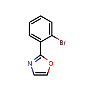 Chemical structure of 2-(2-Bromophenyl)oxazole , CAS 92346-48-0, AChemBlock W159908