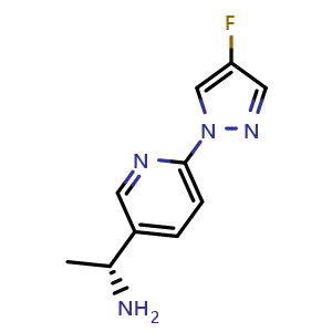 (R)-1-(6-(4-Fluoro-1H-pyrazol-1-yl)pyridin-3-yl)ethan-1-amine