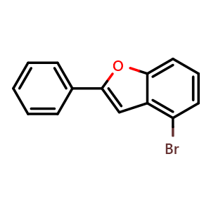 Chemical structure of 4-Bromo-2-phenylbenzofuran , CAS 863870-92-2, AChemBlock W159932