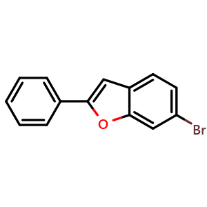 Chemical structure of 6-Bromo-2-phenylbenzofuran , CAS 92104-02-4, AChemBlock W159935