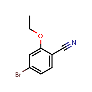 Chemical structure of 4-Bromo-2-ethoxybenzonitrile , CAS 1255870-63-3, AChemBlock W159939