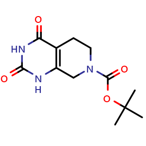 Chemical structure of tert-Butyl 2,4-dioxo-2,3,4,5,6,8-hexahydropyrido[3,4-d]pyrimidine-7(1H)-carboxylate , CAS 1936245-20-3, AChemBlock W159951