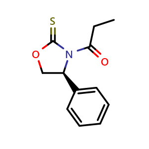 Chemical structure of 1-[(4S)-4-Phenyl-2-thioxo-3-oxazolidinyl]-1-propanone , CAS 1328839-27-5, AChemBlock W159953