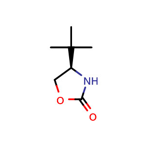 Chemical structure of (R)-4-tert-Butyl-2-oxazolidinone , CAS 142618-93-7, AChemBlock W159961