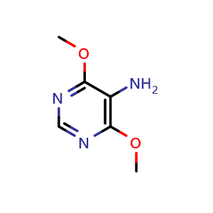 Chemical structure of 4,6-Dimethoxypyrimidin-5-amine , CAS 15846-15-8, AChemBlock W160007