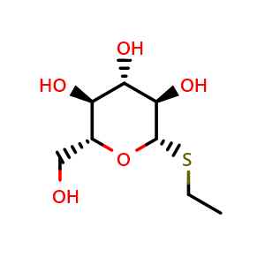Chemical structure of Ethyl 1-thio-beta-D-glucopyranoside , CAS 7473-36-1, AChemBlock W160025