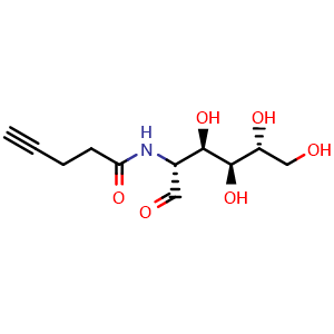 Chemical structure of 2-Deoxy-2-[(1-oxo-4-pentyn-1-yl)amino]-D-glucose , CAS 1030262-99-7, AChemBlock W160036