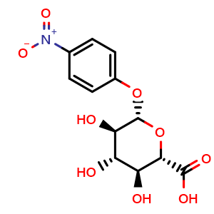 Chemical structure of 4-Nitrophenyl beta-D-glucuronide , CAS 10344-94-2, AChemBlock W160039
