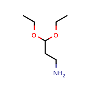 Chemical structure of 3,3-Diethoxypropan-1-amine , CAS 41365-75-7, AChemBlock W160062