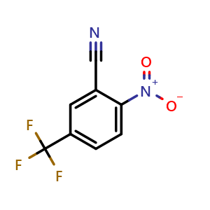 Chemical structure of 2-Nitro-5-(trifluoromethyl)benzonitrile , CAS 16499-52-8, AChemBlock W160073
