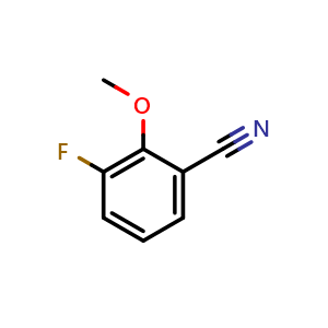 Chemical structure of 3-Fluoro-2-methoxybenzonitrile , CAS 77801-22-0, AChemBlock W160100